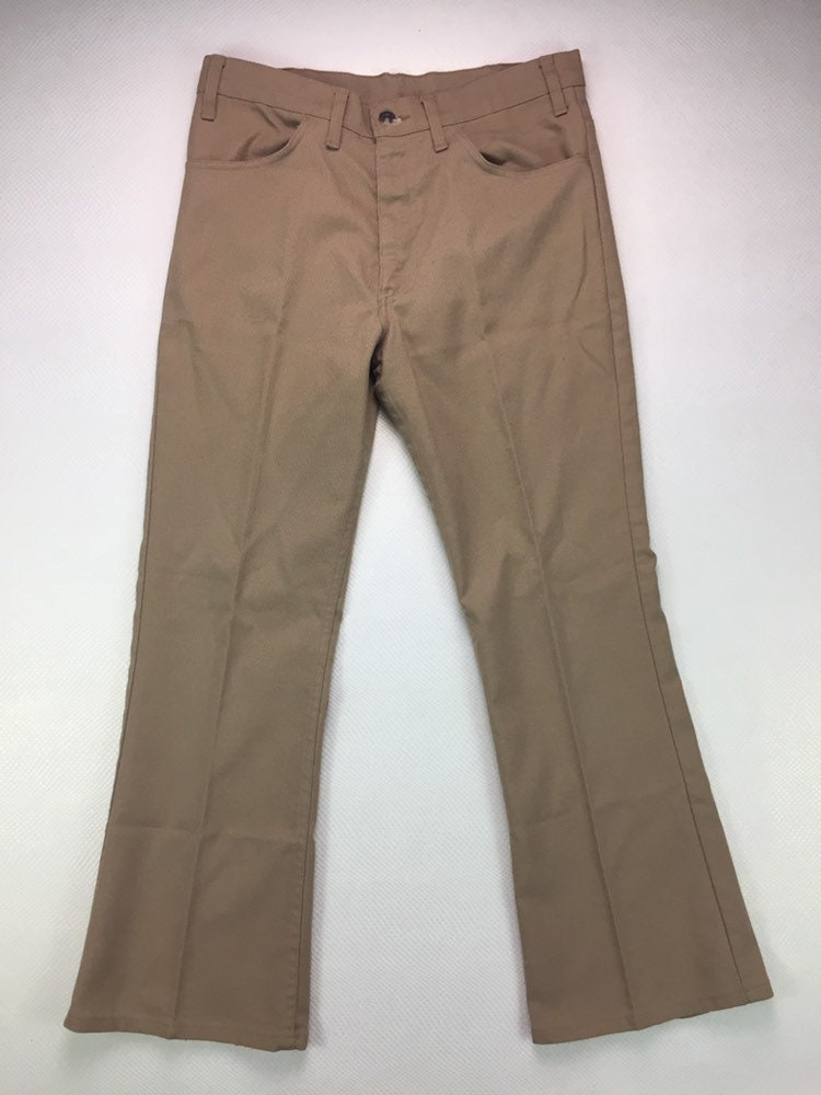 60s Vintage Sta-Prest Levis Black Tab Tan Twill Flare Leg Pants 32 ...