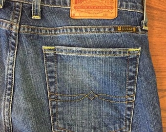 Y2K Vintage Lucky Brand Sundown Straight Med Wash Denim Jeans Size 28