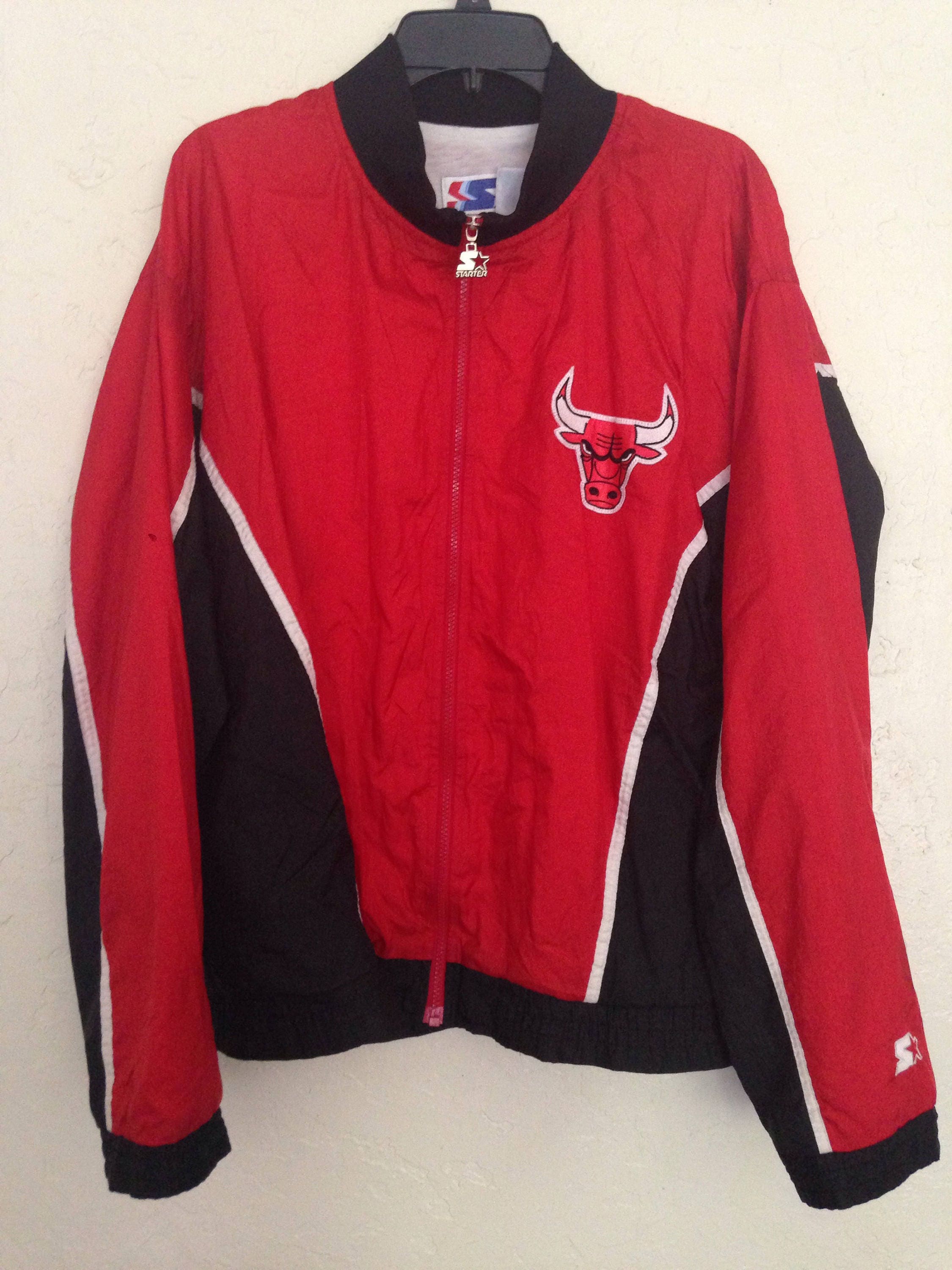 90s Vintage Chicago Bulls Starter Windbreaker Jacket 90s Hip Hop