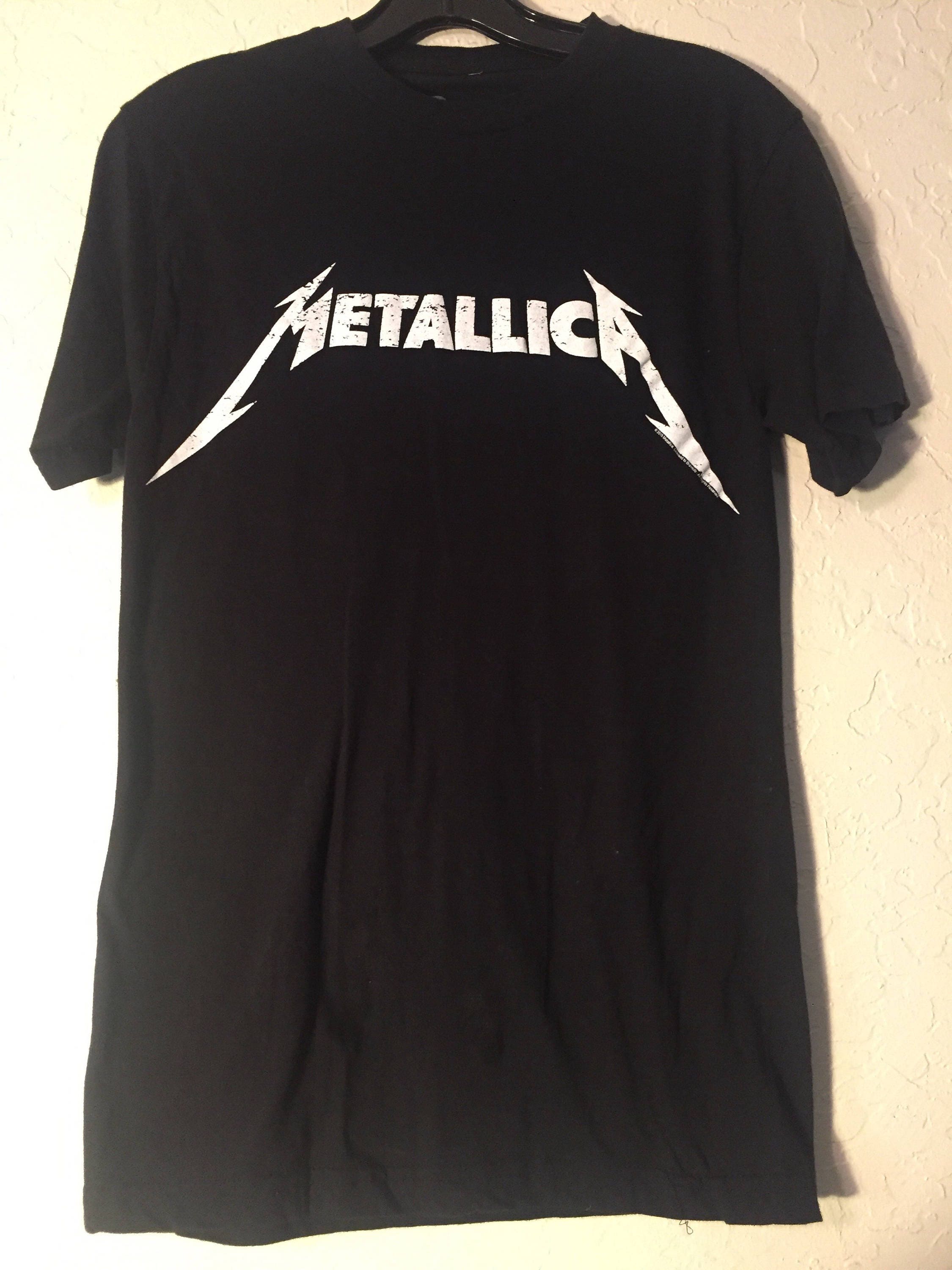 Black Metallica Band Tee Shirt, Tour Shirt, Metallica T Shirt, Band t