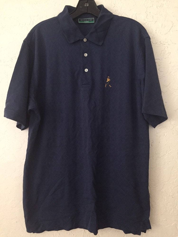 80s Vintage Preppy Blue Polo Shirt