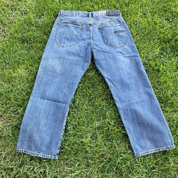 Y2k Vintage Sean John Wide Leg Baggy Loose Fitting Denim Jeans 36x30