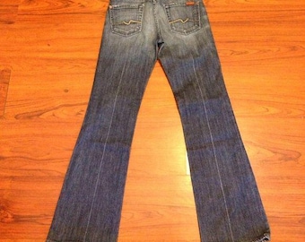 Y2K Vintage 7 For All Man Kind Jeans Low Rise Jeans Boot Cut Jeans Size 25