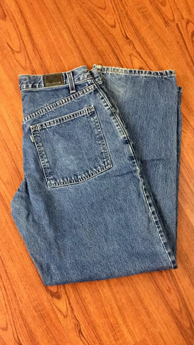 90s Vintage Levis Silver Tab Denim Jeans, 90s Baggy Levis Jeans, 90s ...