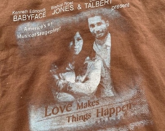 Y2k Vintage Baby Face Love Makes Things Happen Screen Play Tour Shirt Mecca 2XL