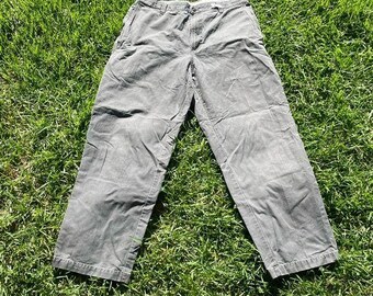 Vintage Columbia Canvas Khaki Cargo Pants 36x30 Faded Y2k 90s Scrubs Utility