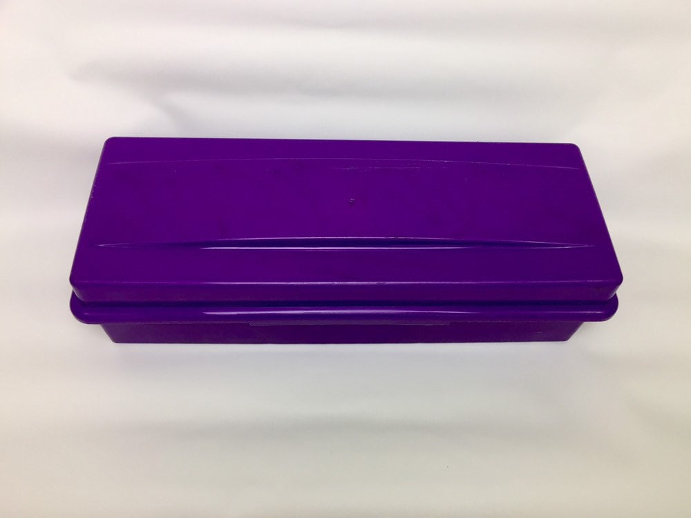 90s Vintage Purple Cassette Tape Box, Vintage Alpha Cassette Case, Hard