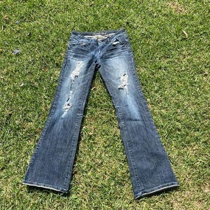 Y2K Low Rise Jeans Flair Jeans Bootcut Jeans Distressed Jeans Size 9