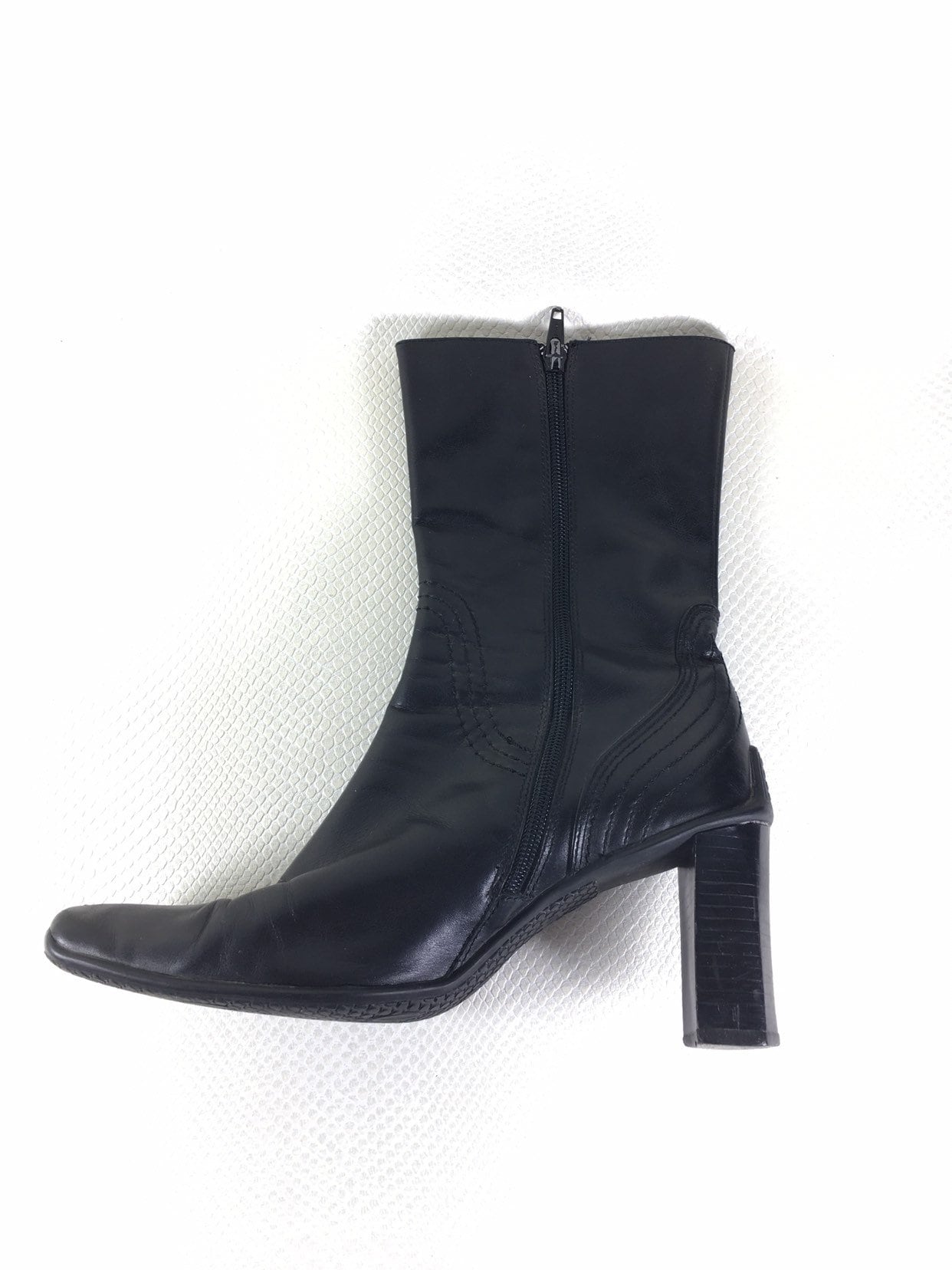 90s Vintage ALDO Square Toe Square Chunky Heel Black