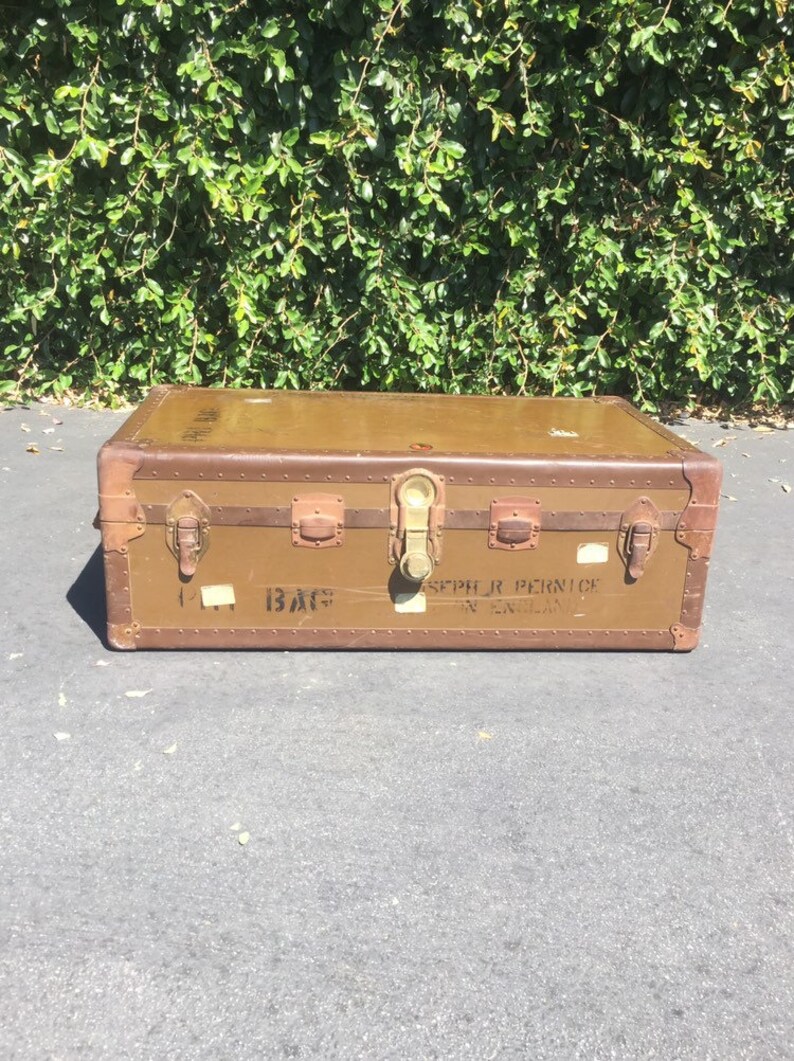 Vintage WWII Military Trunk Antique Military Trunk Vintage Etsy
