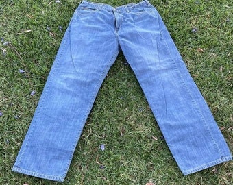 Vintage Calvin Klein Straight Leg Denim Jeans Wide Leg 36