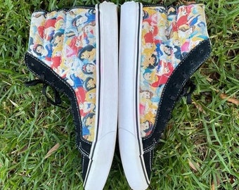 Disney x Vans Colab Disney Princess Vans Skate Hi Rare size 8.5M 10W