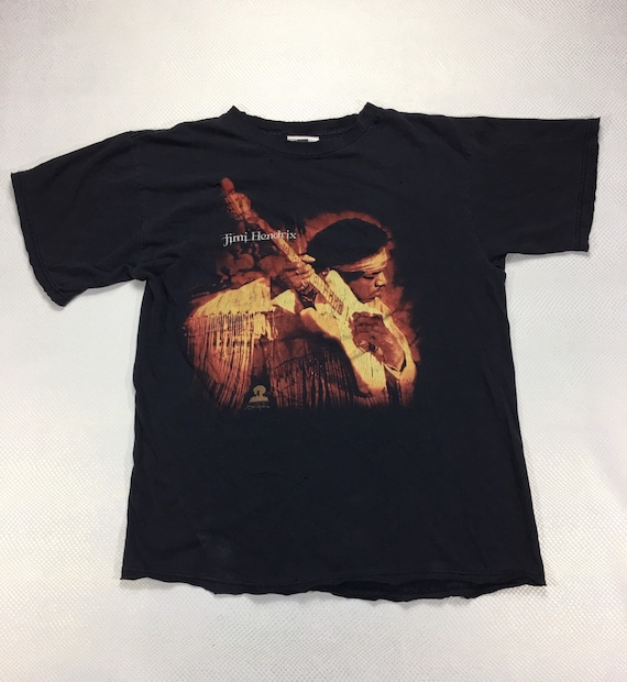 Vintage Jimi Hendrix Graphic Tee Shirt L, Distress