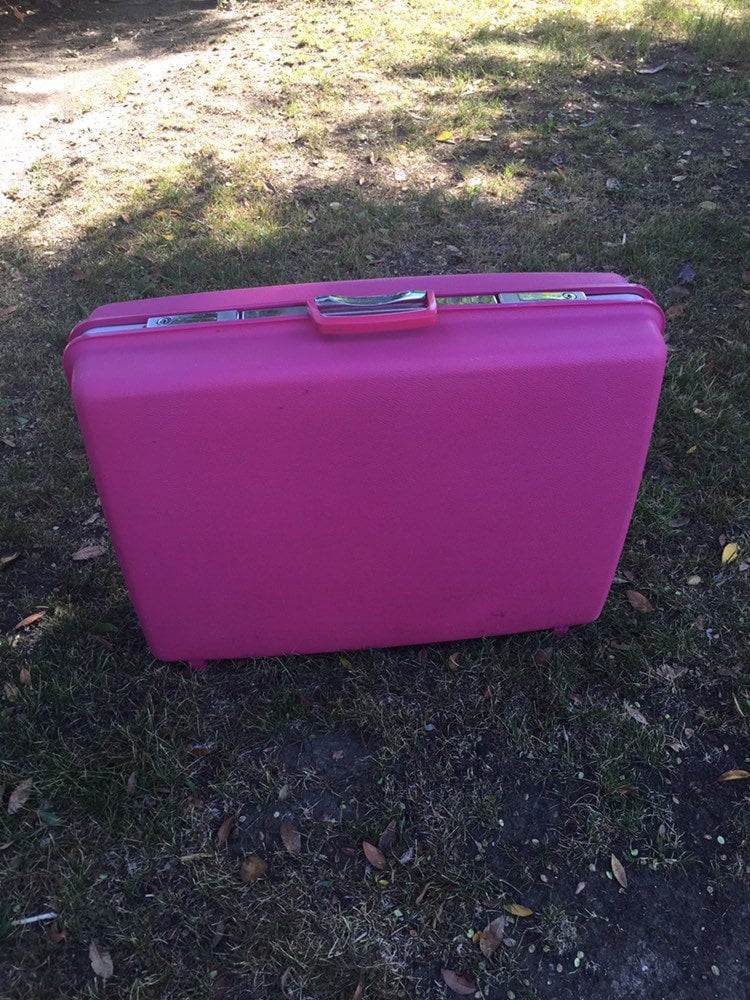 Pink samsonite luggage vintage sale