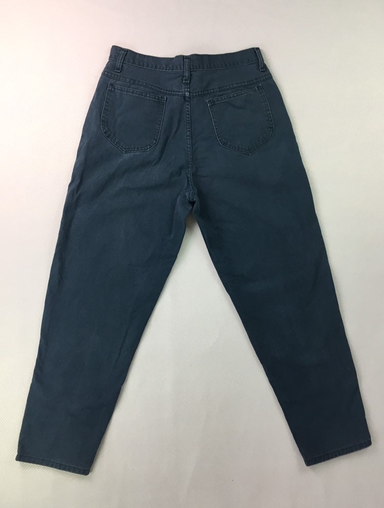 90s Vintage Forest Green High Waisted Jeans Tapered Leg 13/14, 90s Mom ...