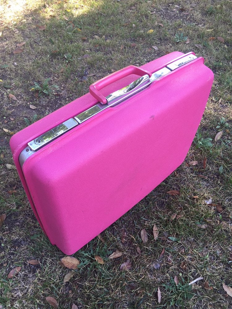 Vintage Samsonite Pink Suitcase Mid Century Pink luggage Wedding Party Prop photography photo Prop