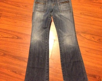 Y2K Vintage 7 For All Mankind Low Rise Flare Leg Jeans Size 28