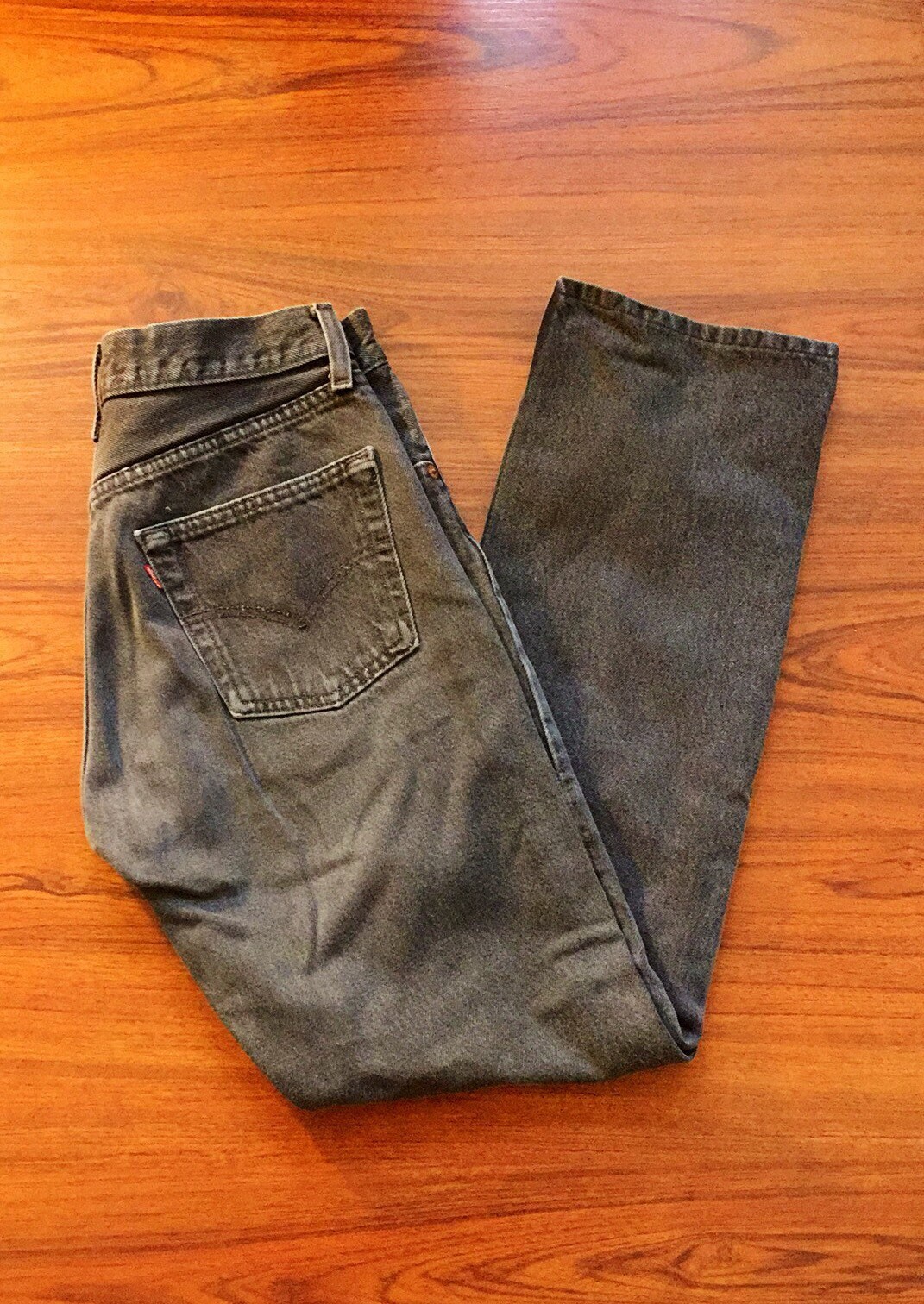 90s Vintage Levi’s 501 Jeans, Faded Black Jeans Tapered leg Jeans, High
