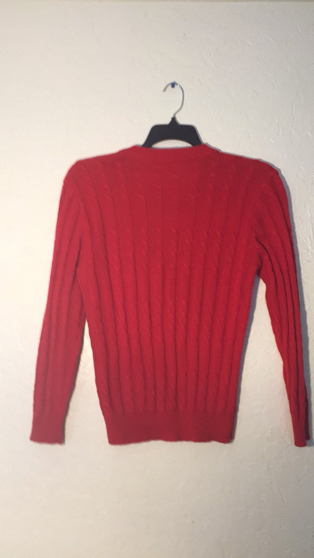 Vintage Lacoste V Neck Sweater, Red Alligator Cable Knit Pull Over ...