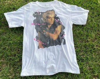 80s 90s Vintage Billy Idol Tour Band Shirt Single Stitch Double Sided Large
