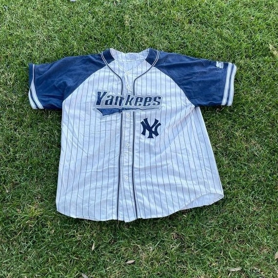 Vintage 90s Starter New York Yankees Striped Baseball Jersey 