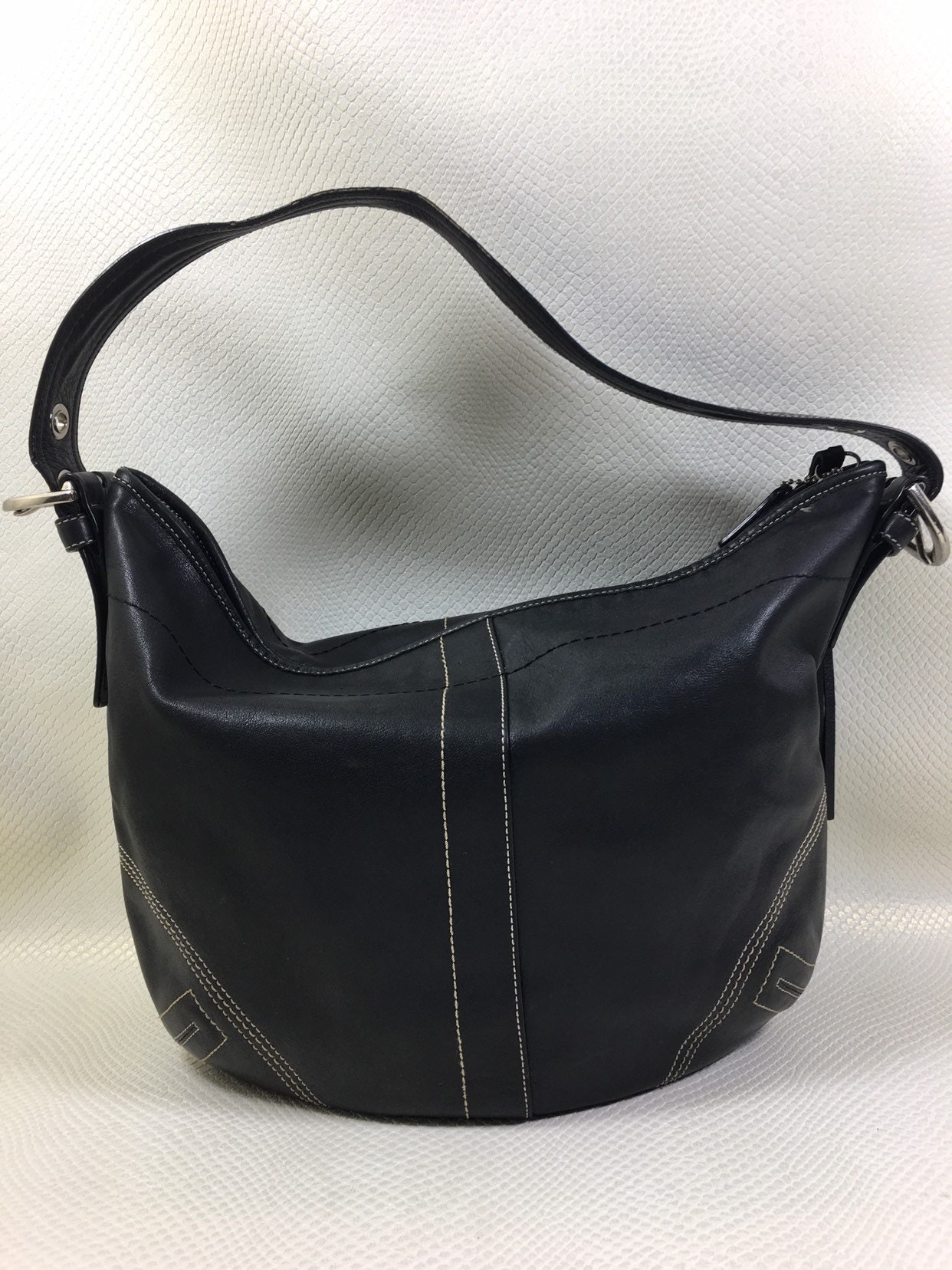 Y2K Vintage COACH Soft Black Leather Soho Hobo Large