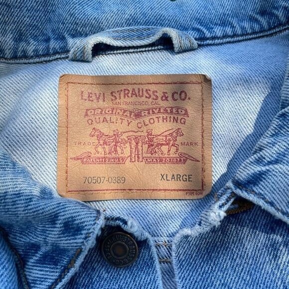 Vintage 1990s Levi Strauss Levis 70507-0389 Jean Denim Jacket Mens XL