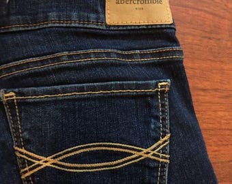 Abercrombie Kids Dark Wash Denim Skinny Jeans 14