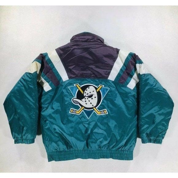 Vintage 90s Anaheim Mighty Ducks Jacket Youth Medium Pre Owned G Stuff