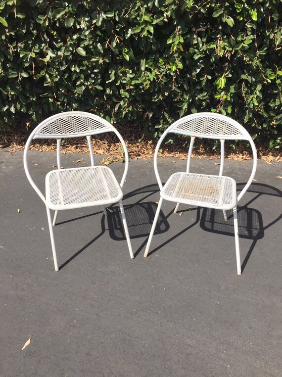 Set Of Two 2 Vintage Mid Century Salterini Patio Chairs By Set Of Two 2 Vintage Mid Century, Salterini Style Patio Furniture