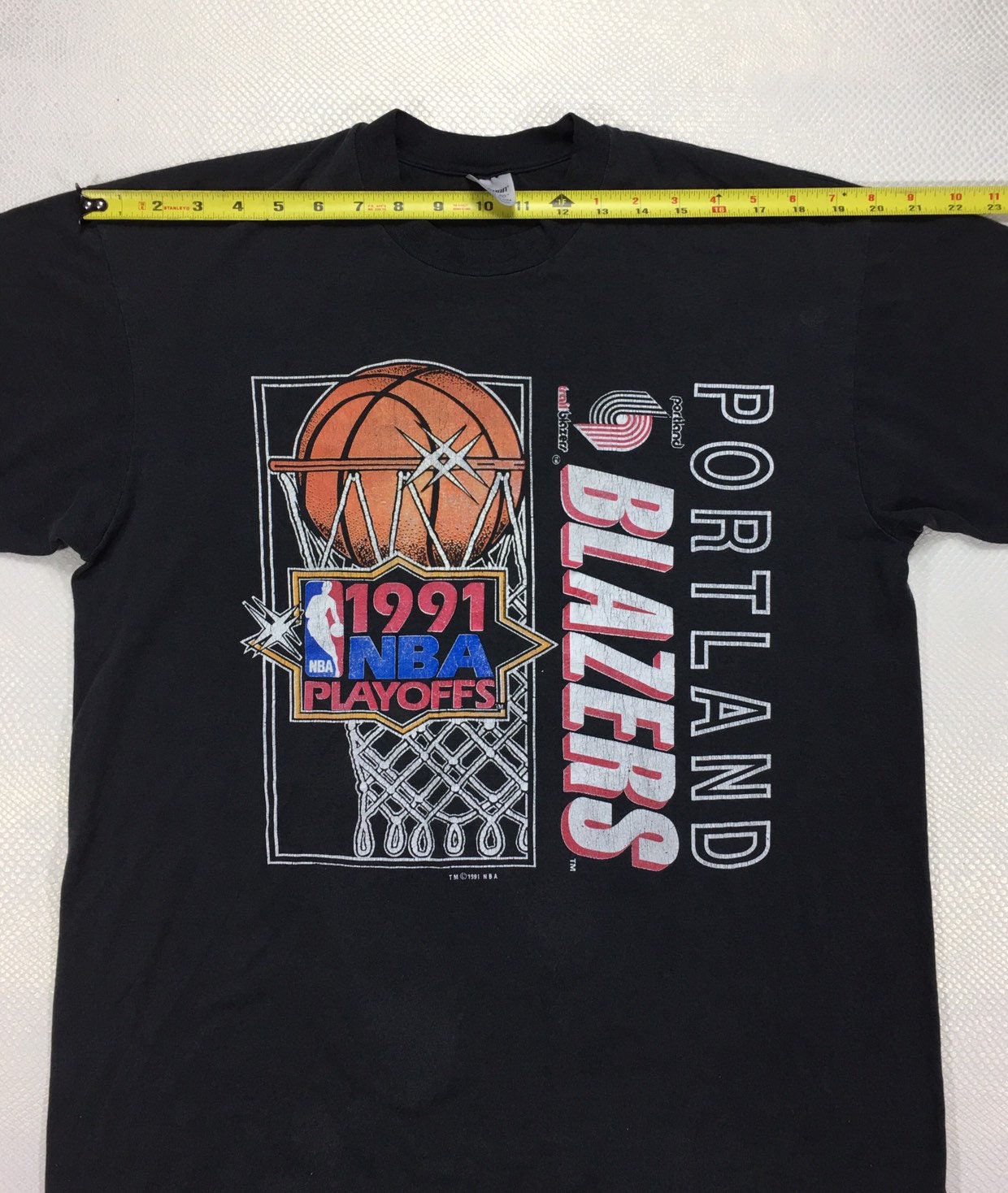 Rare Vintage 1991 NBA Playoffs Portland Trail Blazers Rip City T Shirt XL, 90s Single Stitch 
