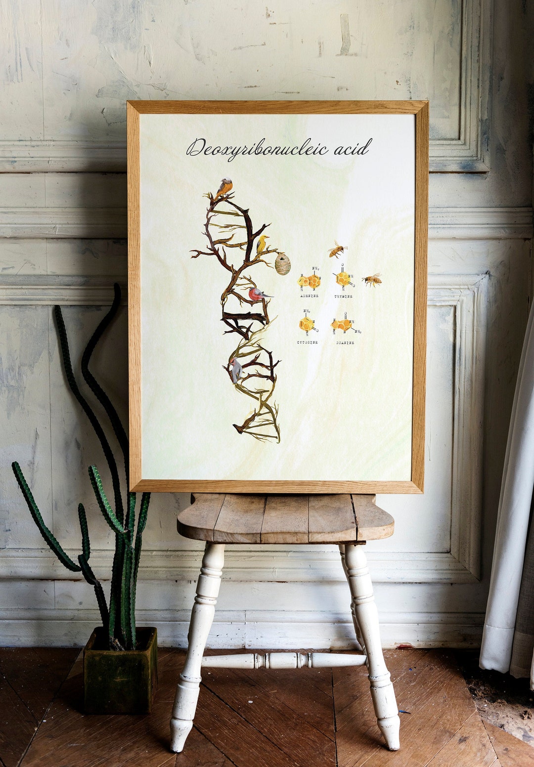 DNA Art Print Science Gifts for Counselor Gifts Biology Gifts