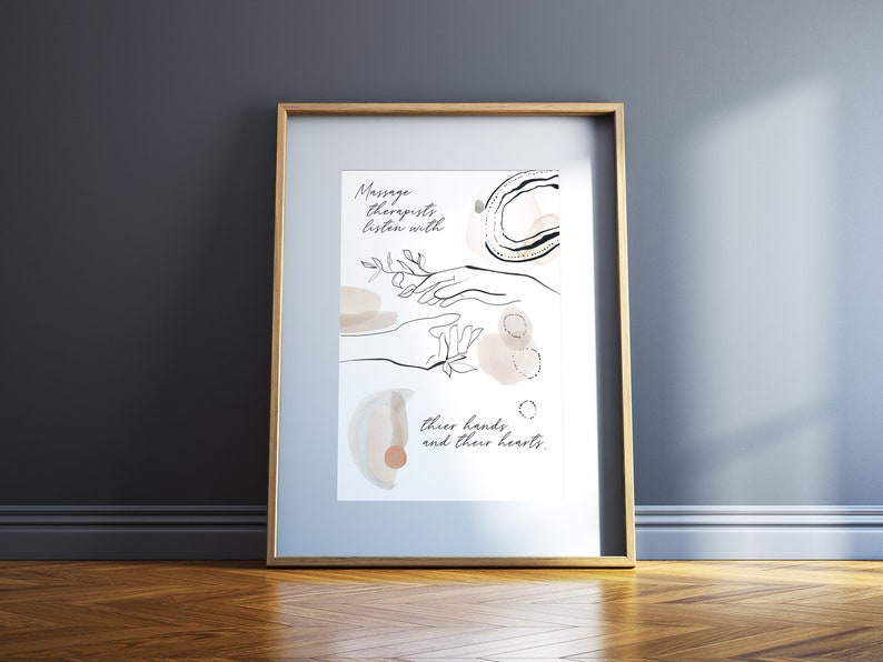 Massage Quotes for Massage Room Gifts for Massage Therapist Massage Room Decor for Massage Studio Wall Art Sacred Space Decor Calming Art