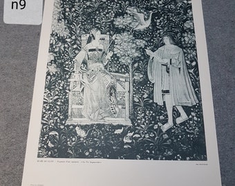 PHOTOGRAVURE of a RENAISSANCE tapestry "La Vie Seigneuriale"