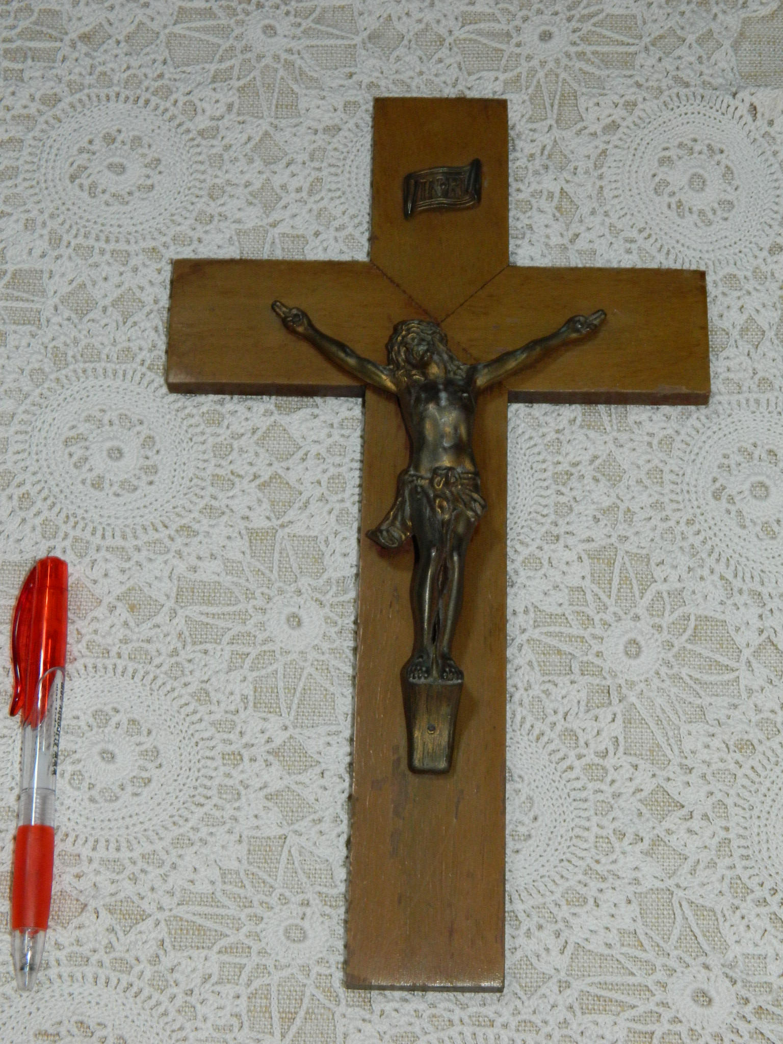 Ancien Crucifix , Antique Crucifix. Vintage . French Cross Années 1930