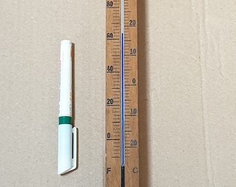 Vintage WOODEN THERMOMETER