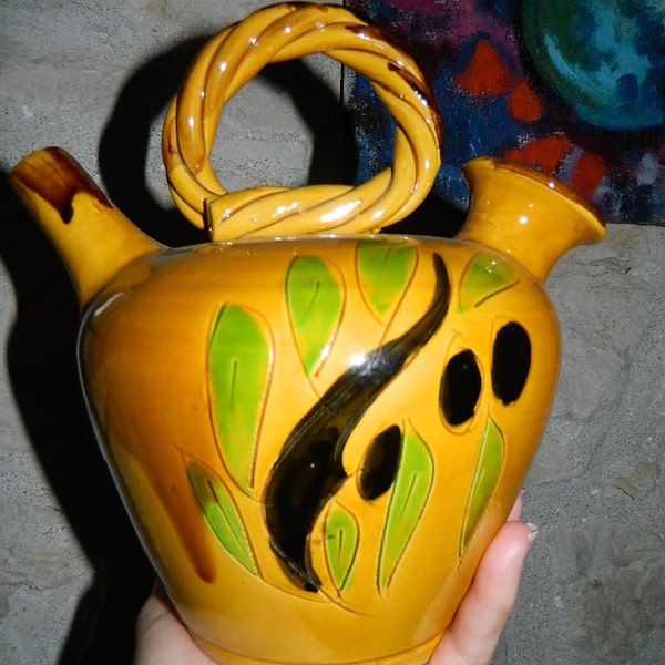 cruche en céramique - pichet à eau, ceramic art pitcher from France