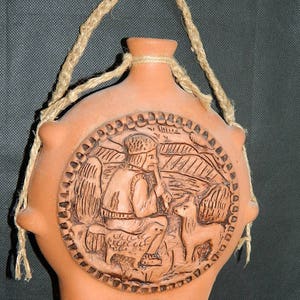 POTTERY, pitcher/jug, PITCHER ceramic terracotta (height 7,68 inches)