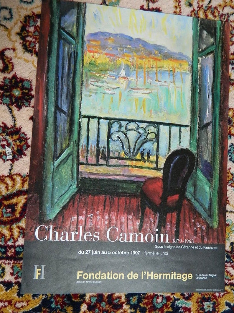 french poster. AFFICHE exposition Charles CAMOIN 1997 image 1