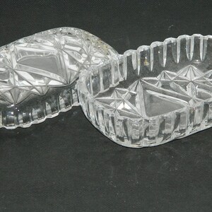 Boîte de verre de cristal, récipient en verre, boîte à bijoux cristal verre vintage crystal. vintage French