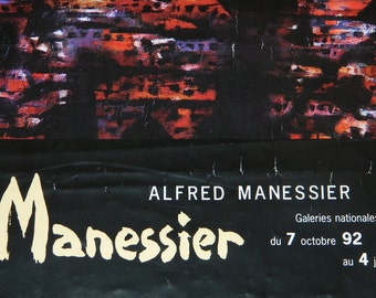 French poster . Alfred MANESSIER exhibition poster