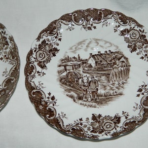 Johnson brothers ironstone tea flats England. 2 antique plates ENGLISH COUNTRY LIFE, kitchen English kitchen vintage 1980... years