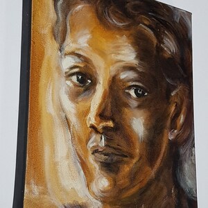 acrylic on canvas . PORTRAIT, signed, year 1996, acrylic on canvas