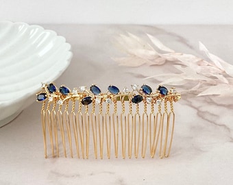 Braut Haarkamm, saphirfarbener Kristall Haarkamm, ideal für Braut, Brautjungfer, Mutter der Braut, für Hochzeiten, Partys oder Abschlussbälle,
