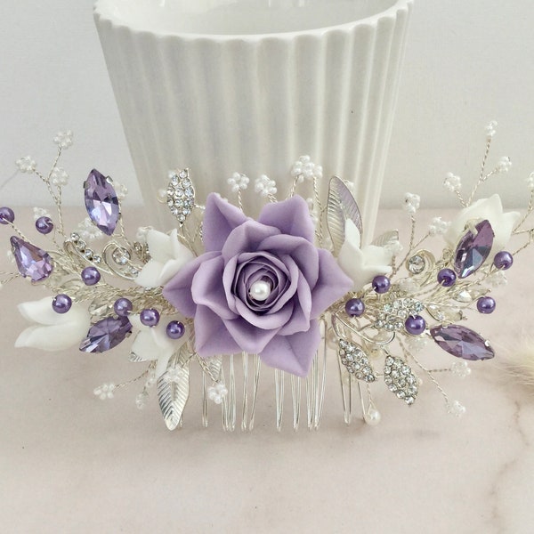 Lavender Hair Piece Etsy