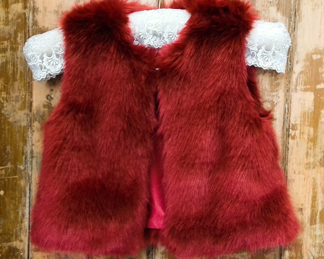 Baby Cute Faux Fur Vest in Red/ Baby Modern All Season  Outfit/preschool/kindergarten/birthday's Gift Idea/toddler Fluffy  Jacket/kids Vest - Etsy