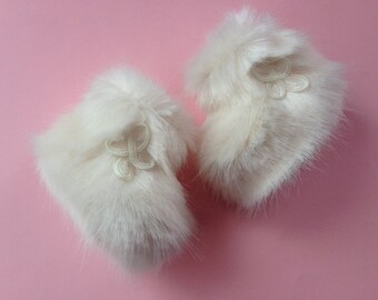 Baby Cute Faux Fur Boots in Black new Born Photo Prop New Born Photo Outfit new Born All Season Boots Baby Fluffy Moccasin Christening Etsy