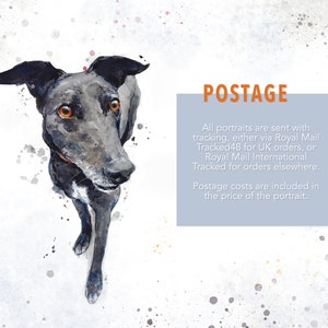 Bespoke Hand-Painted Pet Portrait Watercolour & Mixed Media Painting from your Photos image 5
