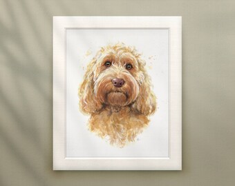 Bespoke Hand-Painted Pet Portrait - Watercolour & Mixed Media Painting from your Photos