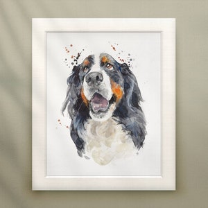 Bespoke Hand-Painted Pet Portrait Watercolour & Mixed Media Painting from your Photos image 1